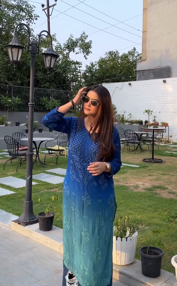 Georgette Straight Kurta Set